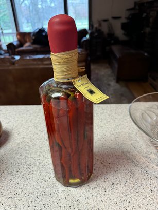 Vinegar & Chili Peppers Oil Decorative Art Bottle