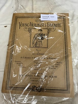 Antique Young Violinist Sheet Music