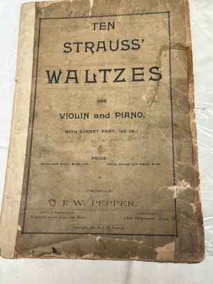 Strauss Favorite Waltzes 1872 Peters' Edition Volume Second Booklet