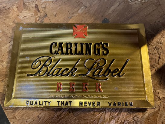 Carlins Black Label Carlin Beer Bar Sign