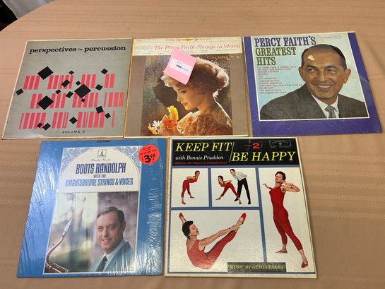 Lot Of Five Vintage Records - Be Fir Be Happy, Boots Randolph, & More!