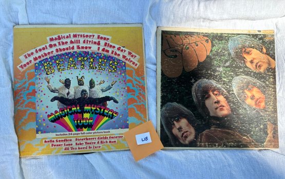 Lot Of 2 Vintage Beatles Vinyl Records