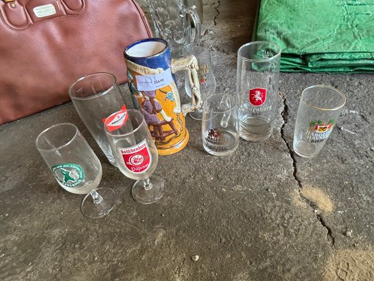 Lot Of Vintage Beer Mugs And Glasses