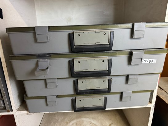Lot Of Four Stacking Hardware Organizer Cases