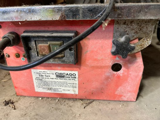 Chicago 7 Inch Chrome Plater Bench Top Tile Cutter - Working!