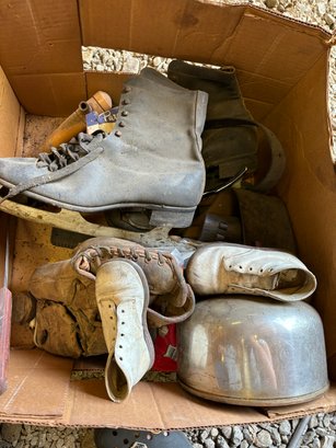 Vintage Ice Skates And Shoes