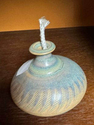 Beautiful Ceramic Pottery Oil Lamp Or Diffuser