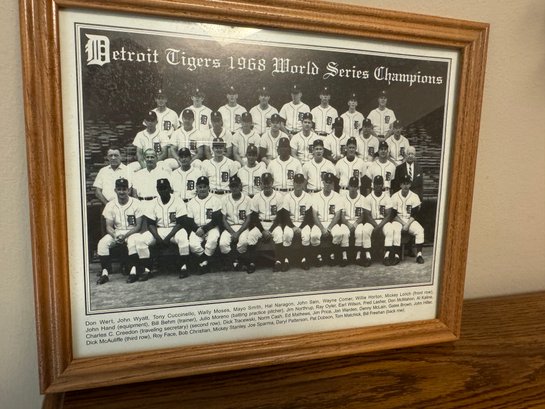 Framed 1968 Detroit Tigers World Series Champions