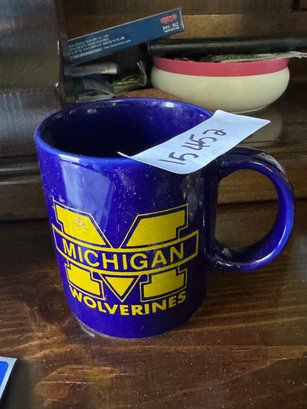 UofM Coffee Mug With Mix Of Bar Drink Tokens