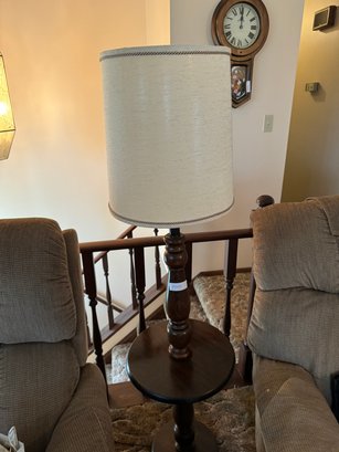 Wood Floor Lamp Side Table