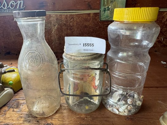 Lot Of Three Jars And Contents
