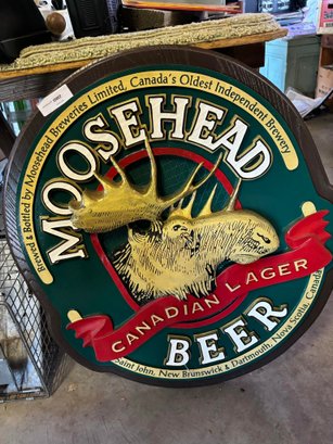 Large Moosehead Beer Sign