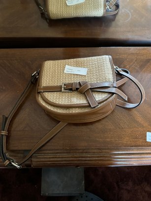J. Jill Brown Leather Accented Purse