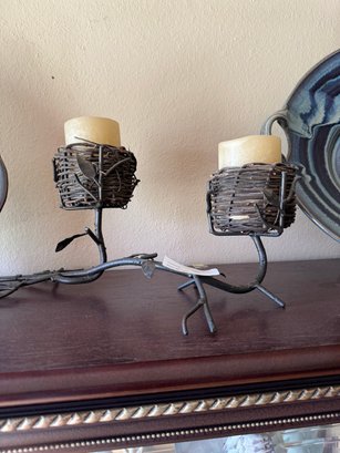 Decorative Pair Of Candle Holder