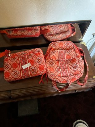 Vera Bradley Backpack Bag And Matching Wallet Purse