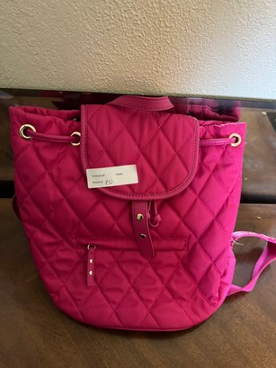 Pink Talbots Quilted Top Draw String Bag