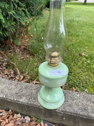 Vintage Eagle Burner Glass Oil Lamp