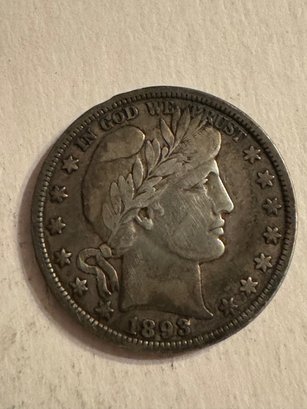 1893 Barber Half Dollar US Coin