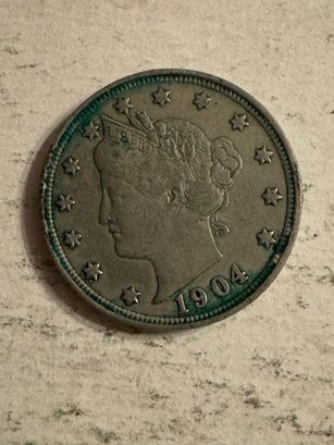 1904 V Nickel US Coin