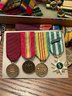 United States Navy Dog Tags Ribbons And Vietnam Service Medals