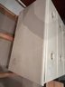 Vintage 5 Drawer Wood White Painted Dresser / Chest Of Drawers