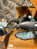 Large Heavy Brass Humpback Whale Statue