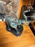 Brass Elephant With Baby Figurine Or Statue