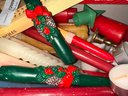 Fantastic Vintage Tapered Candle Lot With Christmas Candles