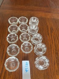 Lot Of Glass Salt Dip Dishes Cellar - 14 Total