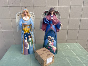 Lot If 3 Jim Shore Angels (Tall Are As Is)