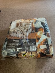 Full Sized Cat Blanket - New In Package