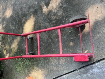 Red Metal Dolly Cart