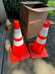 Lot Of 2 Orange Caution Cones