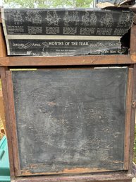 Antique School Easel With Original Paper Ad