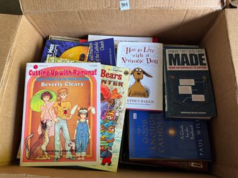 Large Box Lot Of Mixed Vintage Childrens & More Book Lot