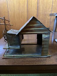 Vintage Copper Garage & Car Metal Music Box