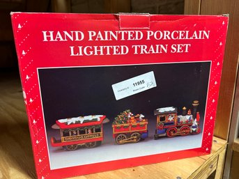 Porcelain Train Lighted Set