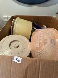 Large Box Lot Tupperware & Other Kitchen Items