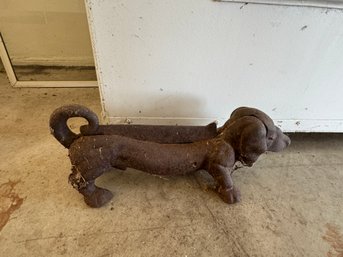 Outstanding Antique Cast Iron Dachshund Boot Scraper