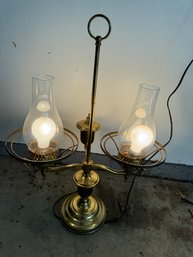 Vintage Brass Working Double Lamp