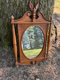 Vintage Molded Mirror With Eagle