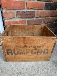 Antique Rumford Wood Box