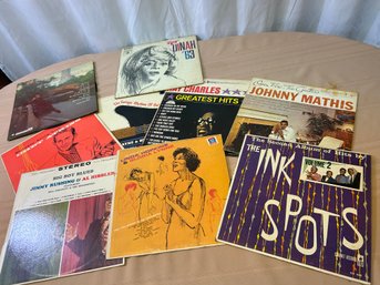 Large Lot Of Vintage Records - Ray Charles , Ink Spots , Dinah 63, & More!
