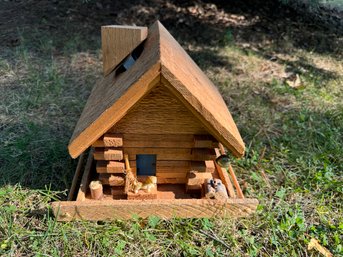 Yard Decor Miniature Log Cabin