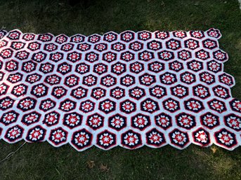 Red White And Blue Afghan Blanket