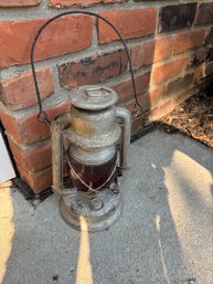 Antique Railroad Red Globe Lantern