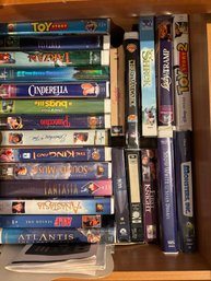 Lot Of VHS Tapes Including Many Disney