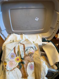 Lot Of GORGEOUS Vintage Embroidery Project Pieces & More!