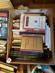 Wood Crate Filled With Books