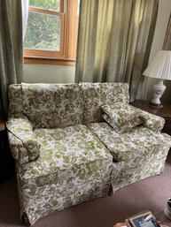 Vintage Print Love Seat Couch